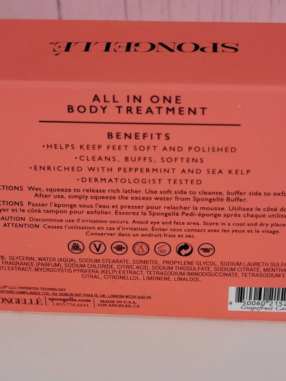 Spongelle Grapefruit Cassis All in One Body Treatment 3 Oz